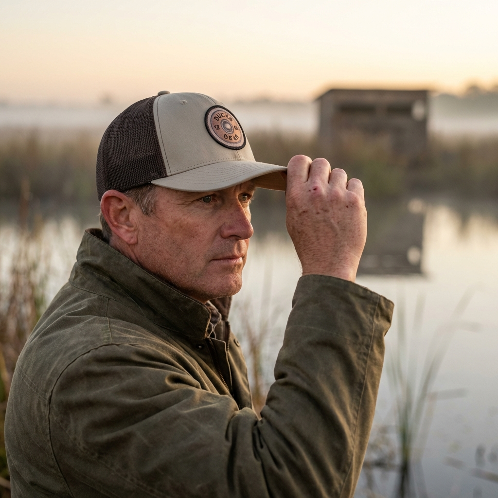 Duckr Khaki Flexfit Shot Shell Cap
