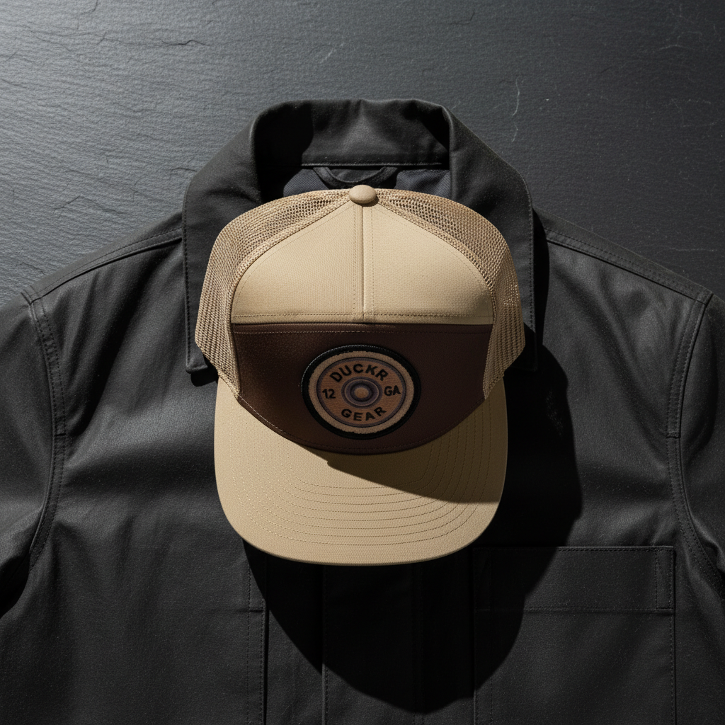 Flat Bill Snapback Duckr Tan/Brown