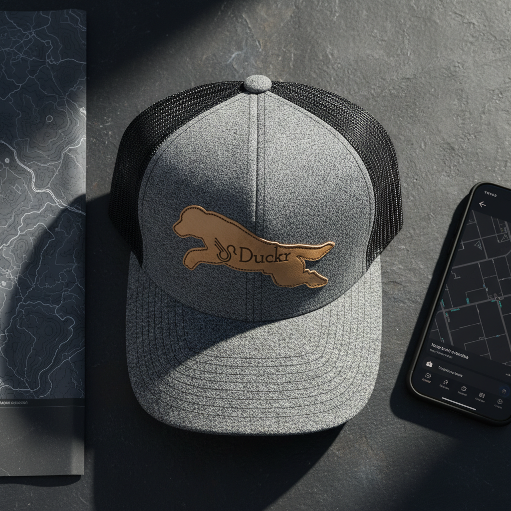 Duckr Trucker Snap Back Running Dog Gray