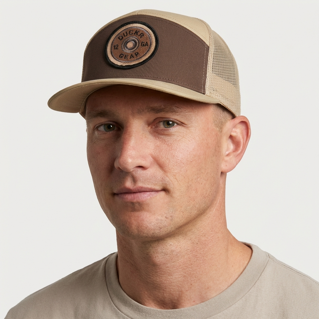 Flat Bill Snapback Duckr Tan/Brown