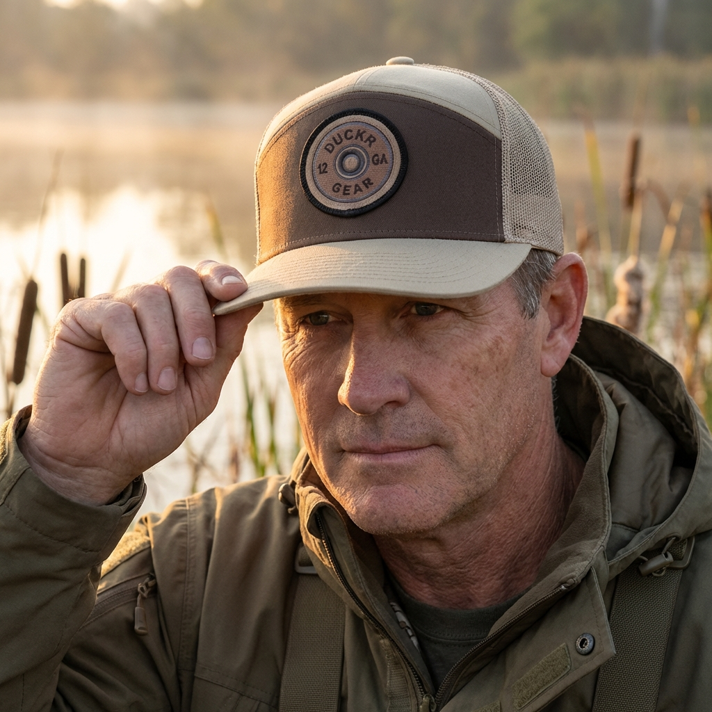 Flat Bill Snapback Duckr Tan/Brown