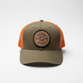 Duckr Brown/Orange Shot Shell Trucker