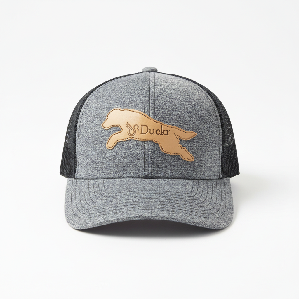 Duckr Trucker Snap Back Running Dog Gray